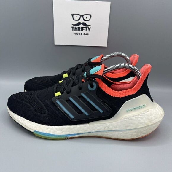 Adidas Ultraboost 22 W Core Black/Skyrus/Turbo GY8681 Women's Size 8.5 M - Picture 2 of 9